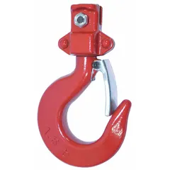 Replacement bottom hook assembly for PSB-A series lever chain hoists. Includes a latch for secure operation. Compatible with hoists rated for 3,000 lb load capacity. Used in material handling and lifting applications for maintenance or repair of lever chain hoists.