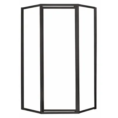 FOREMOST Shower Door: 24 in Max. Door Wd, 16 3/4 in Fixed Panel Wd, 70 in Overall Ht - Neo-Angle Shower Doors
