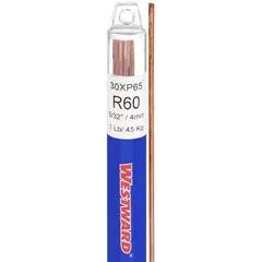 Carbon steel gas welding rods for oxy-fuel welding of mild steel in general fabrication, repair, and maintenance. Tensile strength as welded is 60 ksi. Rod dimensions: 5/32 in diameter, 36 in length. Packaged in a 1 lb tube.