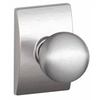 Passage knob lockset for interior doors where locking is not required, such as closets or hallways. Features a Century style lever and chrome finish. Provides latching function without privacy lock