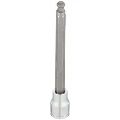 WESTWARD Socket Bit: 3/8 in Drive Size, Hex Tip, 7 mm Tip Size, 5 29/32 in Overall Lg - Ball-End Hex Bit Sockets