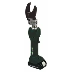 Cordless cable cutter with inline scissor cutting head, designed for cutting copper cable up to 1.25 inches. Compatible with Makita 18V LXT batteries (sold separately). Suitable for electrical and utility cable cutting tasks.