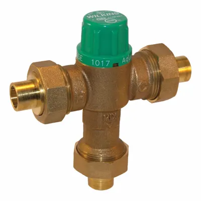WILKINS 34-ZW1017XLC Point-of-Use Thermostatic Mixing Valve, 3/4 in Outlet - Point-of-Use Mixing Valves