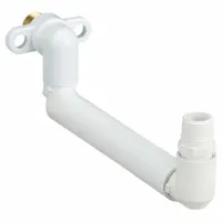 P-Trap: Schedule 40, PVC, 1 in x 1 in Size, Threaded x Threaded, Male NPT x Male NPT, 140°F (MPN G13S212)