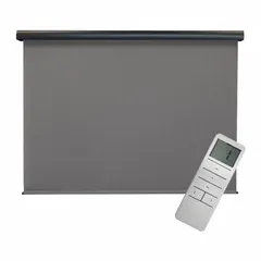 KEYSTONE FABRICS Sun Shade: Gray, 7 ft Valence Wd, Motor with Remote Control, 90% UV Protection (MPN O80.78.85). Key specifications — Operation Mechanism: Motor with Remote Control; Tie Down Type: Cable System; Valance Color: Oil-Rubbed Bronze; Manufacturer Part Number: O80.78.85; Brand: KEYSTONE FABRICS; Fabric Color: Gray.