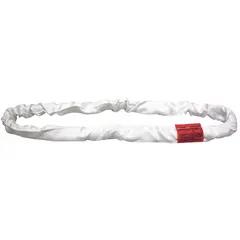 Endless round sling made of polyester with a 13 ft length and 1 3/8 in body diameter. Designed for lifting and rigging heavy loads in industrial settings, the endless configuration supports vertical, choker, and basket hitches. Polyester construction provides flexibility and helps protect load surfaces.