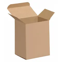 These reverse tuck cartons are made of kraft fibreboard with inside dimensions of 3 in length by 2 1/2 in width. The reverse-tuck closure allows easy folding and secure containment. Supplied in a 500-pack, they are used for packaging, storing, and shipping small parts or products.