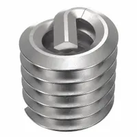 HELI-COIL Helical Insert: Tanged Tang Style, Free-Running, #6-32 Thread Size, Plain, Plain, 100 PK (MPN A1185-06CN207)