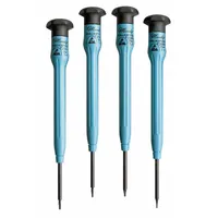 MOODY TOOL ESD Safe Precision Screwdriver Set: 1-10 Pieces, 4 Pieces, Torx Tip, T1-T4 Tip Size (MPN 58-0339)