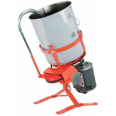 This corded concrete mixer from HUMBOLDT features a 11/16 cu ft steel drum and a steel frame. It operates at a fixed speed and is intended for mixing asphalt and concrete. Suitable for small-batch mixing and sample preparation in construction and laboratory settings.