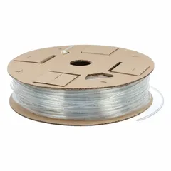 Metric polyurethane tubing with 5 mm inner diameter and 8 mm outer diameter, 500 ft length, beige color. Shore A 90 to 95 hardness. Maximum operating pressure 190 psi at 180°F. Suitable for pneumatic and fluid transfer in industrial automation and instrumentation.