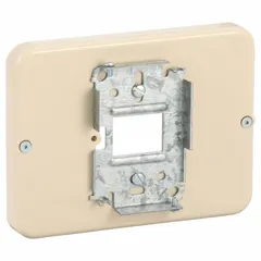 Beige conversion kit for Johnson Controls T-4000 Series pneumatic thermostats. Includes hardware kit for horizontal mounting. Used in HVAC system retrofits or repairs where pneumatic controls are upgraded or replaced.