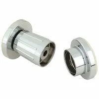 APPROVED VENDOR Shower Rod Flange: 1 3/4 in Overall Wd, 2 1/2 in Overall Ht, Plastic, 1 PR (MPN 15095)