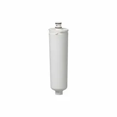Solid water filter cartridge with 5 micron rating and 0.5 gpm flow rate. Contains granular activated carbon media for reducing sediment and improving taste. Suitable for point-of-use water systems in commercial and light industrial applications.