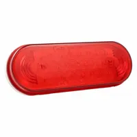 GROTE Stop/Turn/Tail Light: LED, Stop Light, Red, Oval, 2 1/4 in Overall Ht, 6 1/2 in Overall Wd (MPN 53962)