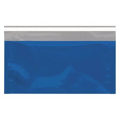 PARTNERS BRAND Metallic Glamour Mailer, 6-1/4" x 10-1/4", Blue, 250-Pack - Glamour Mailers