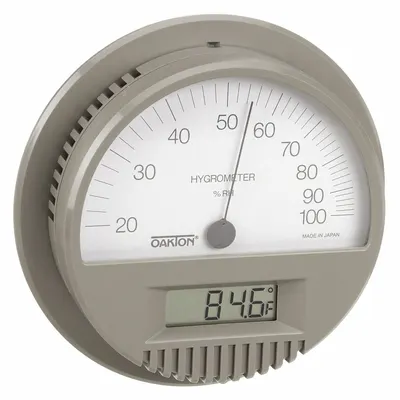 OAKTON Wall Mount Dial Temperature & Humidity Gauge - Wall Mount Dial Temperature & Humidity Gauges