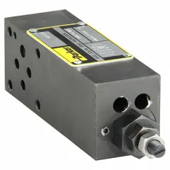 General purpose pressure relief valve for hydraulic systems requiring overpressure protection. D03 NFPA size, maximum pressure 2500 psi. Suitable for industrial machinery, mobile equipment, and hydraulic power units.
