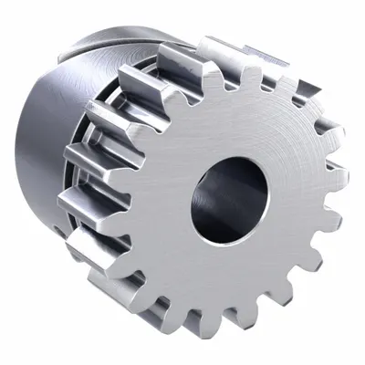 KHK GEARS F-Loc Spur Gear: Module m 1, 18 Teeth, 6 mm Bore Dia, Stainless Steel - Metric Spur Gears with Locking Hub