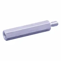 Hex Male-Female Standoff: Male x Female, #8-32 Thread Sz, 1 1/4 in Lg, Hex, Aluminum, Plain, 25 PK (MPN 4540-832-AL)
