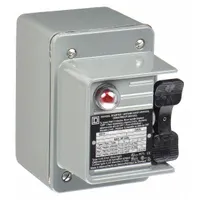 SQUARE D Manual Motor Starter: Non-Reversing, 1 Poles, 16 A, Thermal Protection, Toggle Switch (MPN 2510FW1P)