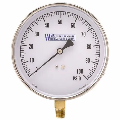 WGTC EA14C-PBF Low Operating Pressure Differential Gauge - Low Operating Pressure Differential Gauges
