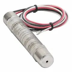 Stainless steel gauge pressure transmitter with 500 psi range, 1 to 5V DC output, ±0.50% accuracy. Features 1/2 in NPT conduit electrical connection and NPT process connection. Rated IP66, NEMA 4X, and Class I, Div 1, Groups A, B, C, D for hazardous locations. Suitable for industrial environments requiring explosion-proof measurement.