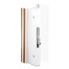 This recessed handle for sliding doors measures 7 3/16 inches in height and 1 1/8 inches in width. It provides a flush-mount locking solution for sliding doors in settings where space efficiency is required, such as enclosures, cabinets, and partitions.