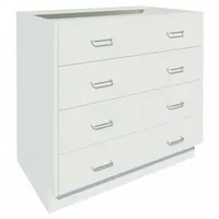 Base Cabinet: 35 1/8 in Overall Ht, 22 in Overall Dp, 36 in Overall Wd, Steel, 4 Drawers, 0 Shelves (MPN GRJTP121-36P-2)