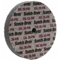 SCOTCH-BRITE Unitized Wheel: 6 in Dia x 1 in W, 1/2 in Arbor Hole, Silicon Carbide, Fine, Soft (2) (MPN 7000046026)
