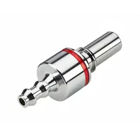Quick Connection Coupling: Straight, 1/4 in ID Size, Warm Red, Barbed/Quick Disconnect, Brass (MPN LQ4D22004LRED)