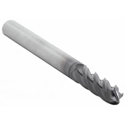 WIDIA HANITA Ball End Mill: Carbide, TiAlN Coated, 4 Flute, 3/8" Mill Dia, 7/8" LOC - Fast-Cutting Carbide Ball End Mills for Steel & Cast Iron