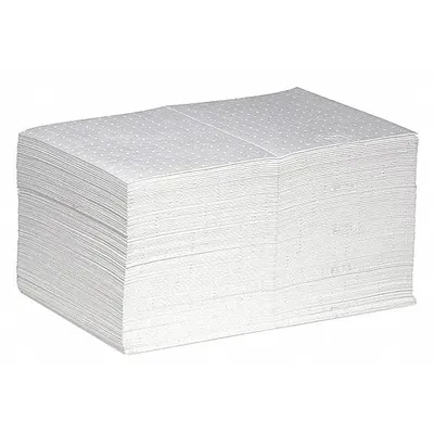 PIG Sorbent Pad: 22 1/2 oz Volume Absorbed Per Pad, 20 in x 15 in Pad Size (L x W) - Sorbent Pads