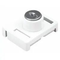 PRIME-LINE Window Lock: Flip Lock, Handle Not Included, Non-Handed, 15/32 in Overall Lg, Sash, White (MPN U 9839)
