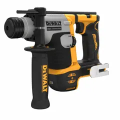 This cordless rotary hammer operates on a 20V DC platform and features an SDS-Plus bit system with a 3/8 in maximum capacity. It delivers 1.03 ft-lb of impact energy and offers hammer and rotate modes for drilling and light chipping in concrete, masonry, and wood. This bare tool is sold without battery or charger.