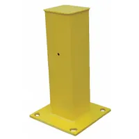 APPROVED VENDOR End Post: End, 18 in Overall Ht, Steel, Powder Coated, 5 in Post Dp, 5 in Post Wd