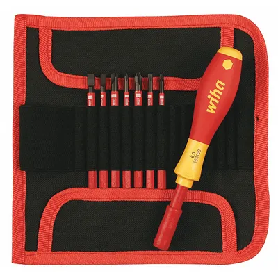 WIHA Multi-Bit Screwdriver: Phillips/Slotted/Torx/Xeno Tip - Insulated Multi-Bit Screwdrivers