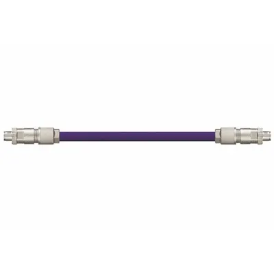 READYCABLE Ethernet Cable: Cat5e, M12 Male Straight x M12 Male Straight, 25 ft Lg - M12 Connector to M12 Connector Cordsets