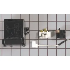 Genuine OEM replacement kit for refrigerator and freezer compressors. Includes overload protector and start relay to ensure proper compressor starting and protection from electrical overloads. Restores cooling performance in residential refrigeration equipment.