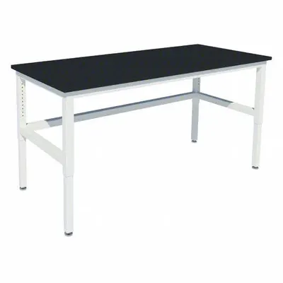 INSTOCK Heavy Duty Table: 24 in Overall Wd, 36 in Overall Ht, 4 ft Overall Lg, Phenolic - Adjustable-Height Laminate Surfaced Lab Tables