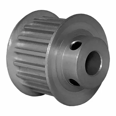 Dayton Timing Pulley: Curvilinear, Fixed, For 15 mm Belt Wd, 18 Teeth, 5 mm Pitch - HTD Section Fixed-Bore Timing Pulleys with Hub