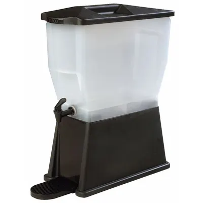 CARLISLE Beverage Dispenser: 3.5 gal, Black, Polypropylene, Rectangle, 1 Dispensers - Polypropylene Dispensers