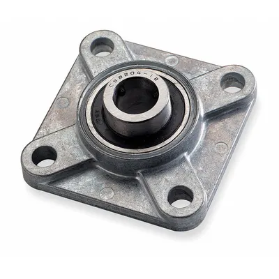 DAYTON 4 Bolt Flange Bearing: Radial Ball, 5/8 in Bore, Zinc, Set Screws - General Purpose Flange-Mount Ball Bearings