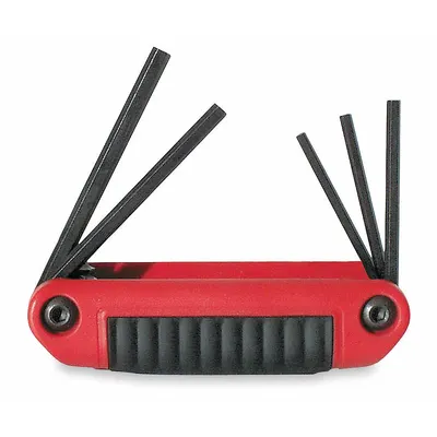 EKLIND Hex Key Set: 1 - 5 Pieces, Fold-Up Hex, Folding, SAE, Std End, Short, 1 Pieces - Folding Key Sets