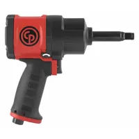 CHICAGO PNEUMATIC Air Impact Wrench: Compact, 1/2 in Drive, Pistol-Grip, Square, Extended (MPN CP7748-2 G)