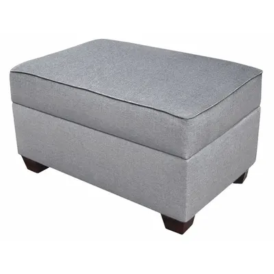 DUOBED Storage Ottoman: Gray, 36 in Overall Wd, 24 in Overall Dp, 18 in Overall Ht - Modular Multifunctional Furniture