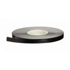 Solid black vinyl floor marking tape, 1/4 inch wide by 50 feet long, with a 4 mil thickness. No message legend. Used for marking aisles, boundaries, and hazard areas in industrial facilities such as warehouses, factories, and workshops.