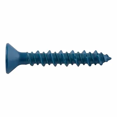 DEWALT Flat-Head Screw Anchors, 9/64 in Dia, Steel, Zinc-Plated, Torx, 1,000 PK