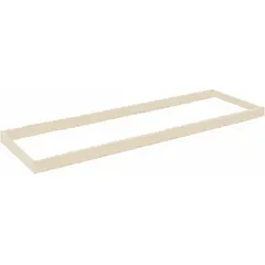 This boltless shelf kit includes two front-to-back beams and provides a single straight shelf configuration. The steel frame is finished with a tan powder coating. Suitable for use in warehouses and stockrooms, it supports loads up to 600 lb.
