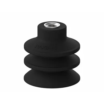 PIAB Vacuum Pad Assembly: Multi-Bellows, G1/4 in, 88 mm Pad Dia, Nitrile/PVC - Multi-Bellows Type Automotive Industry Vacuum Pad Assemblies